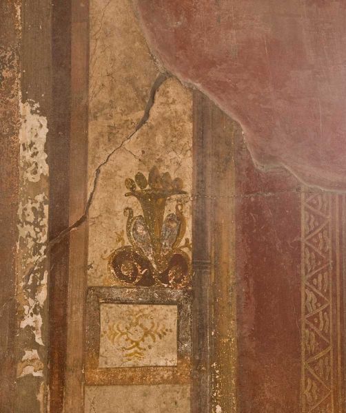 Italy, Campania Fresco in the ruins of Pompeii